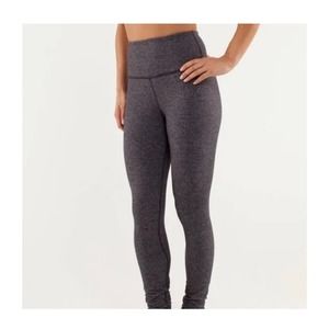 Lululemon Black & White Herringbone Wunder Under Leggings 4